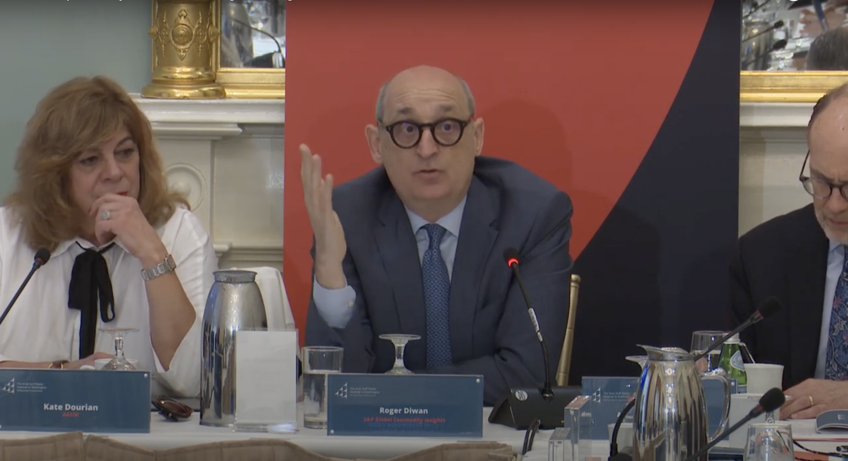 Roger Diwan presents at the 2024 AGSIW Petro Diplomacy conference. (Credit: AGSIW)